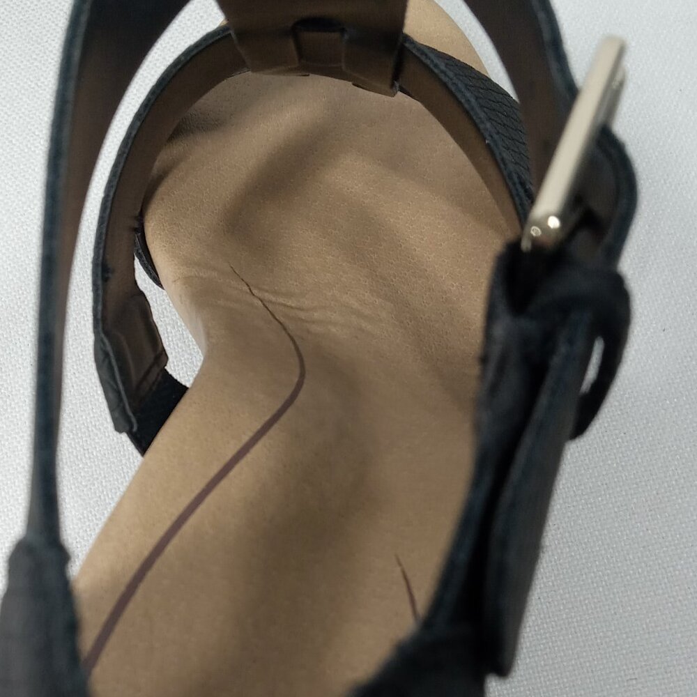 Dr.Scholls Women's Barton Wedge Black Sandals Size 8.5 - Picture 12 of 14